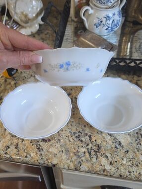 Vintage Arcopal France milk glass cereal or fruit bowls (3)